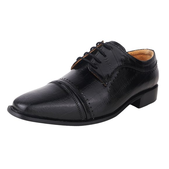 BRUCE Genuine Leather Oxford Style Dress Shoes - Picture 1 of 7